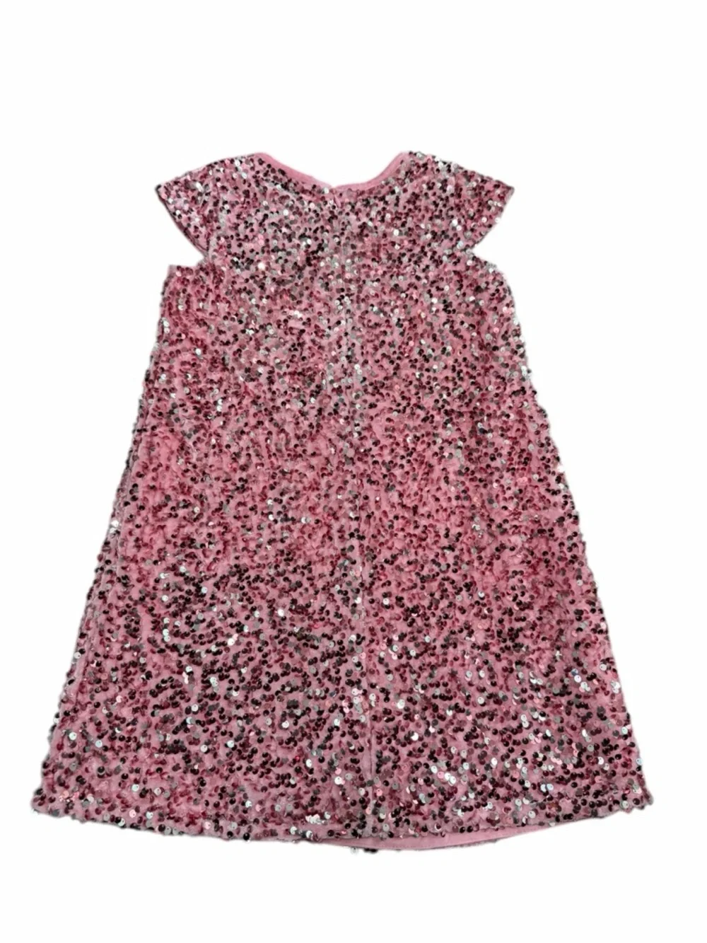 Cupcakes‎ and Cashmere Girls Pink Sequin Velvet Shift Dress | Size 7